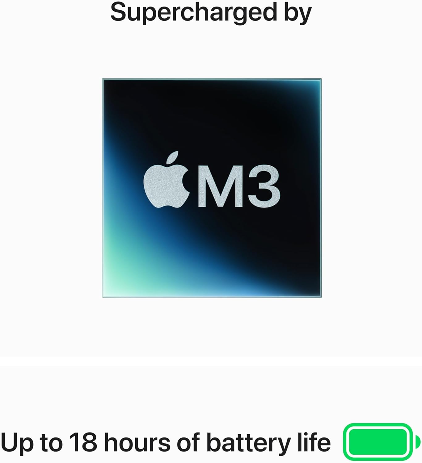 Apple MacBook Air 15-inch M3 keyboard and trackpad view