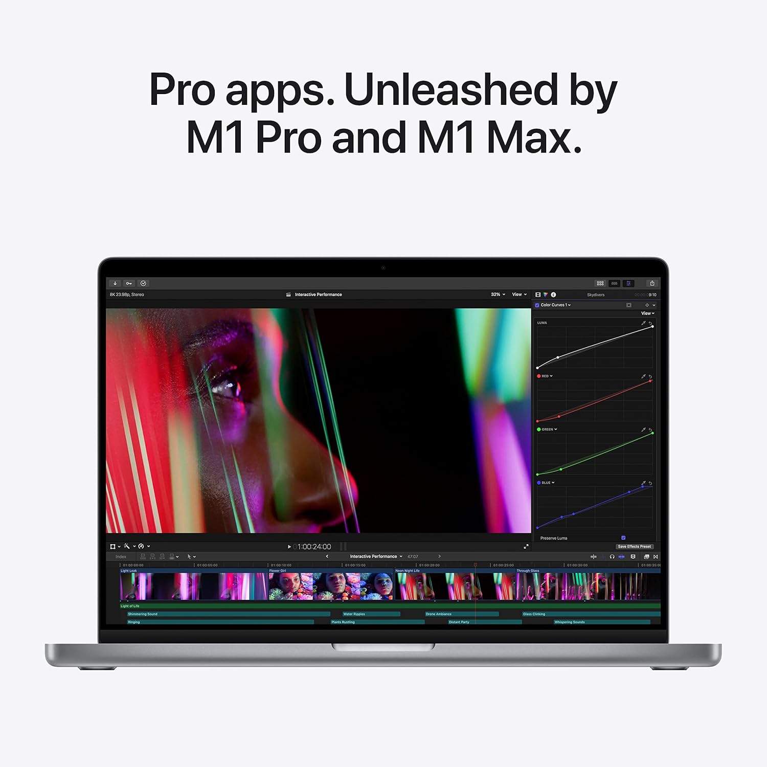 Apple MacBook Pro 16.2-inch (2021) – M1 Max, 64GB RAM, 1TB SSD.