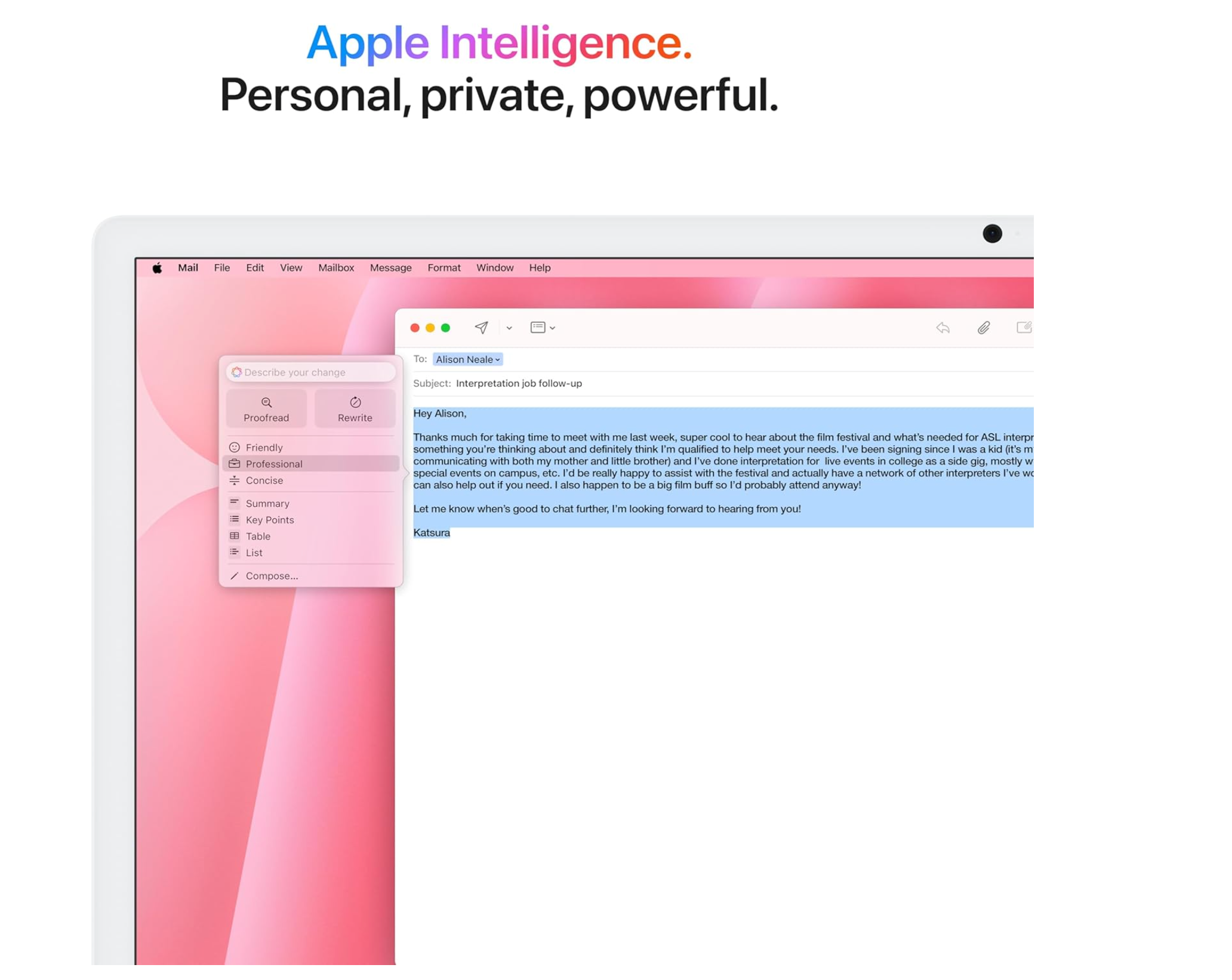 Apple M4 chip with 8-core CPU, 8-core GPU, 16-core Neural Engine 24-inch 4.5K Retina display / Standard glass 16GB unified memory 256GB SSD -Blue Like New