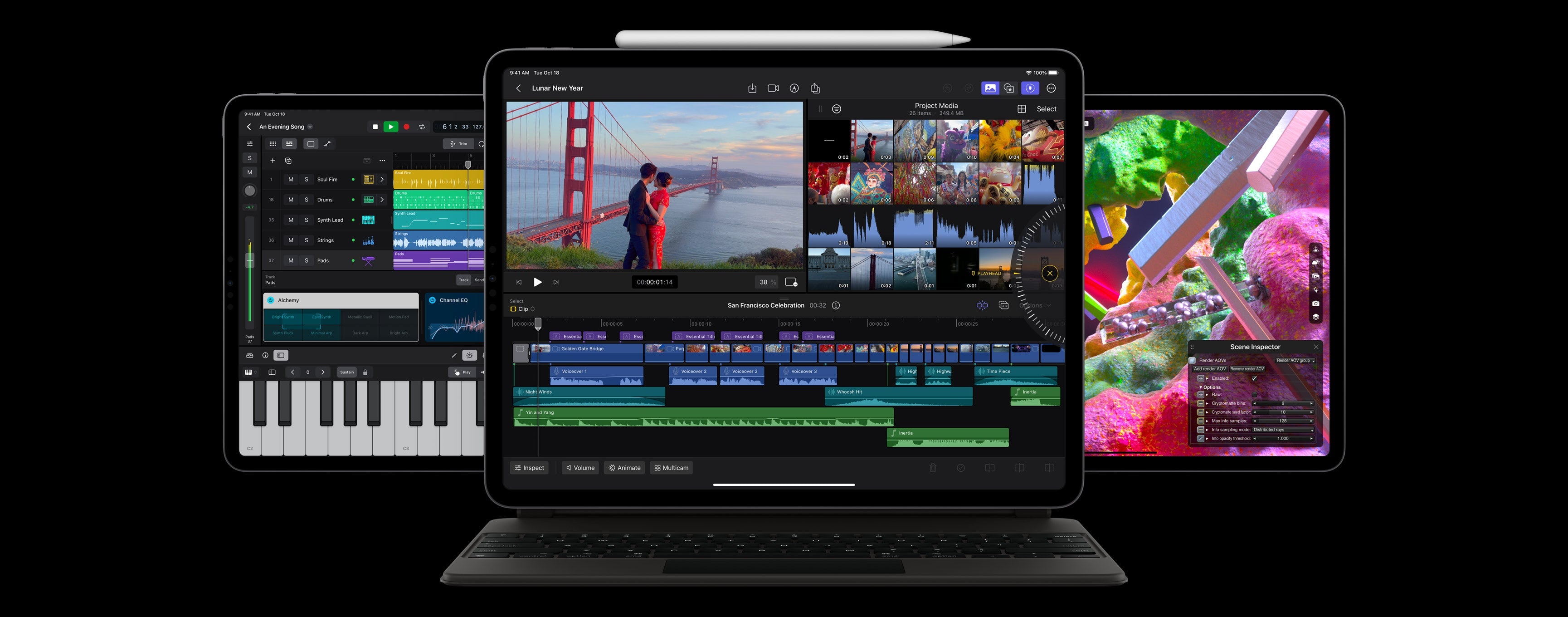 Apple iPad Pro 12.9-inch (6th Generation) with M2 chip 1TB Wi-Fi Cellular placed on desk view