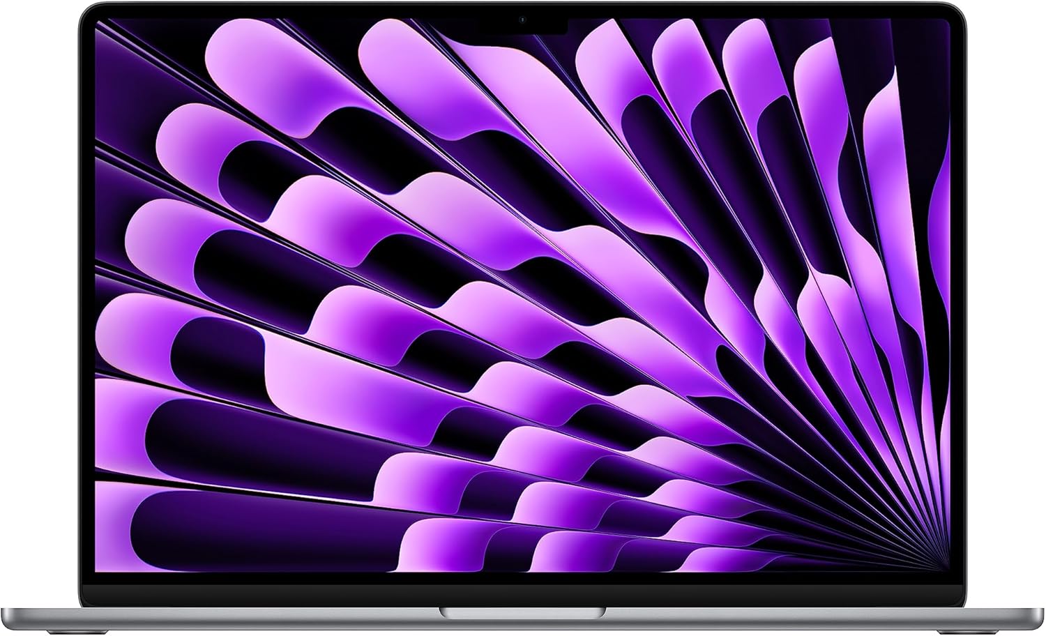 Apple MacBook Air (M2, 8GB RAM, 256GB SSD, 13-inch, Space Gray) front view laptop