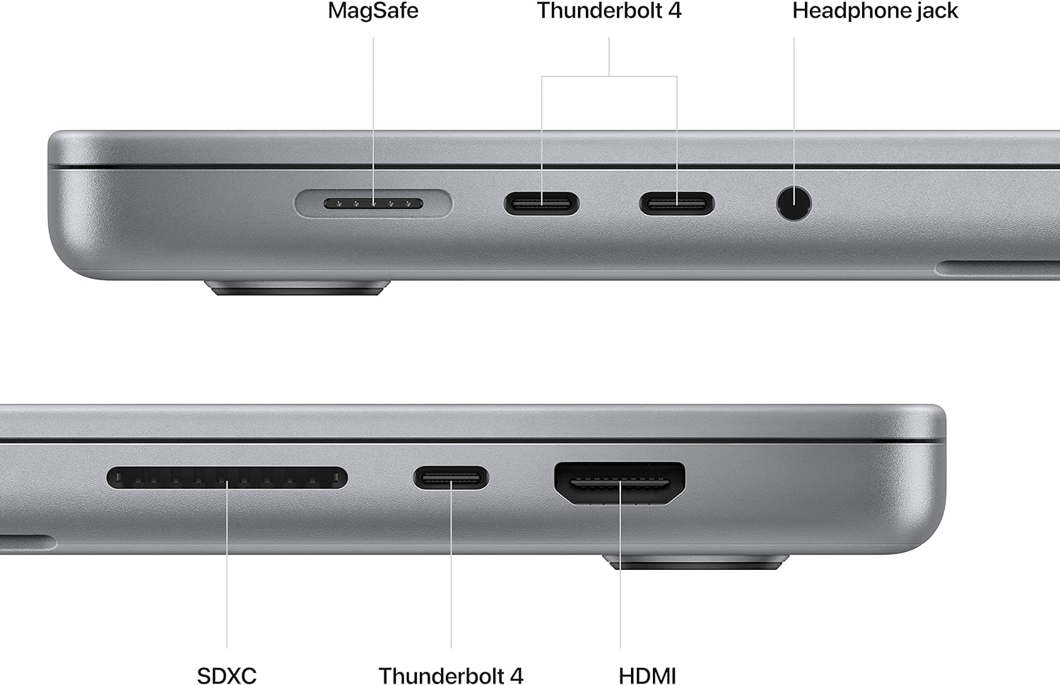 Apple MacBook Pro 16-inch (M2 Pro, 32GB RAM, 2TB SSD) 1 Year Warranty side profile